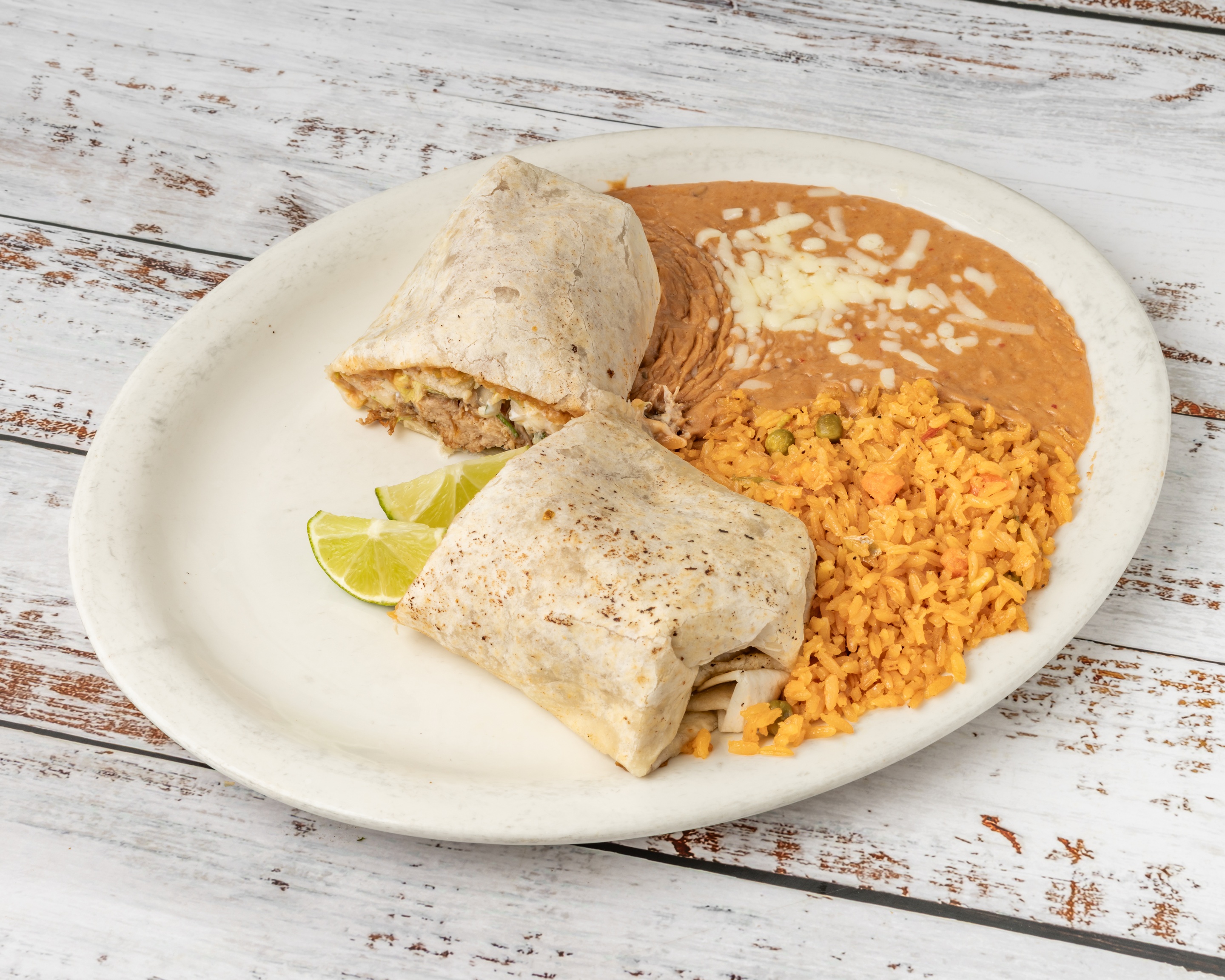 Burrito Mexicano with rice and beans