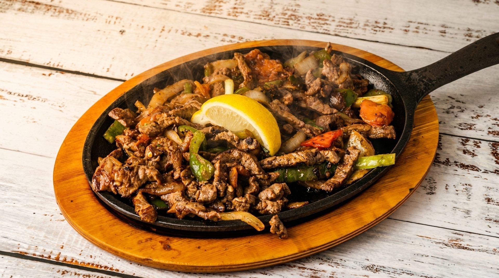 Fajitas on cast iron